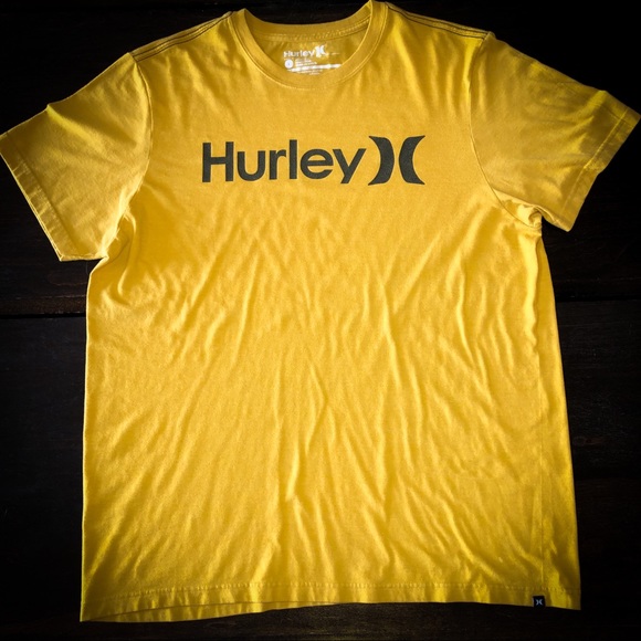 Hurley Premium Yellow Tshirt Mens Size 